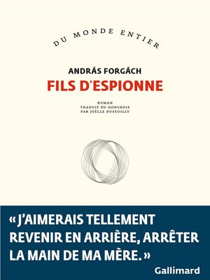 cover image of Fils d'espionne